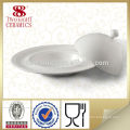 Novelty design korean dinnerware, esmalte de porcelana grande prato com tampa